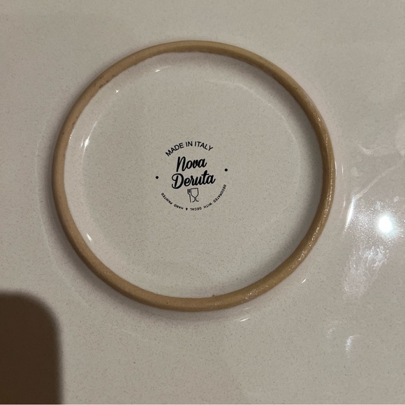 Nova Deruta Hand Painted Ceramic Serving Platter w/Handles 13.25” x 12” x 1” EUC - Picture 7 of 9